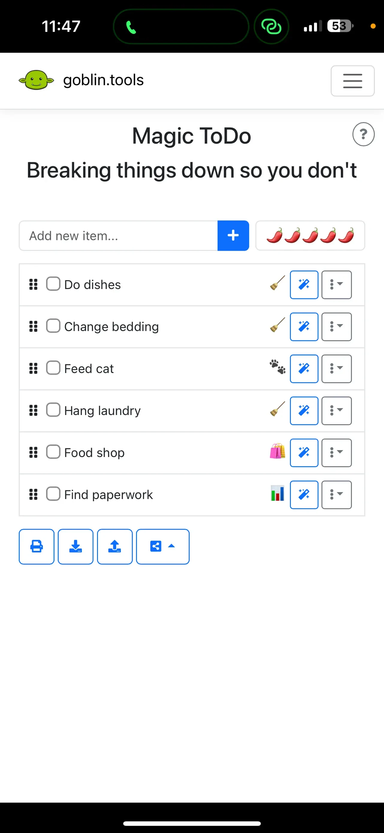 Goblin Tools app store screenshot 4 — Utilities (iOS)