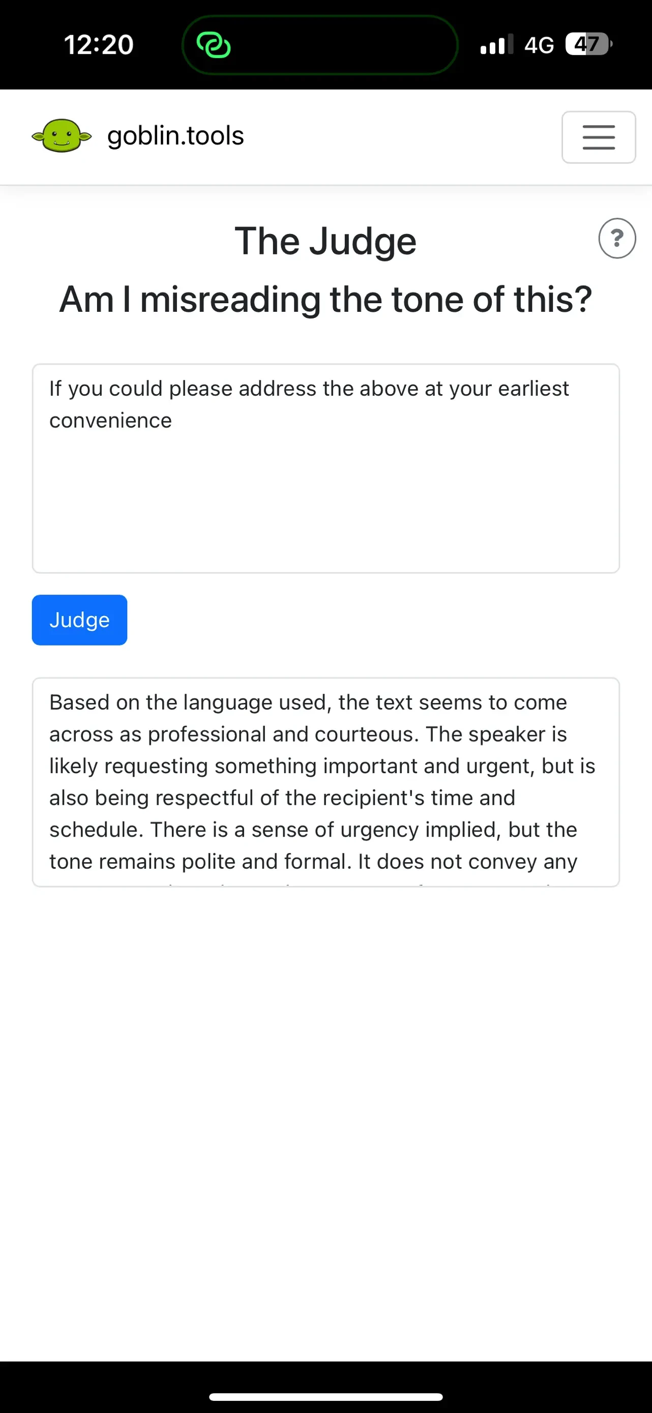 Goblin Tools app store screenshot 8 — Utilities (iOS)