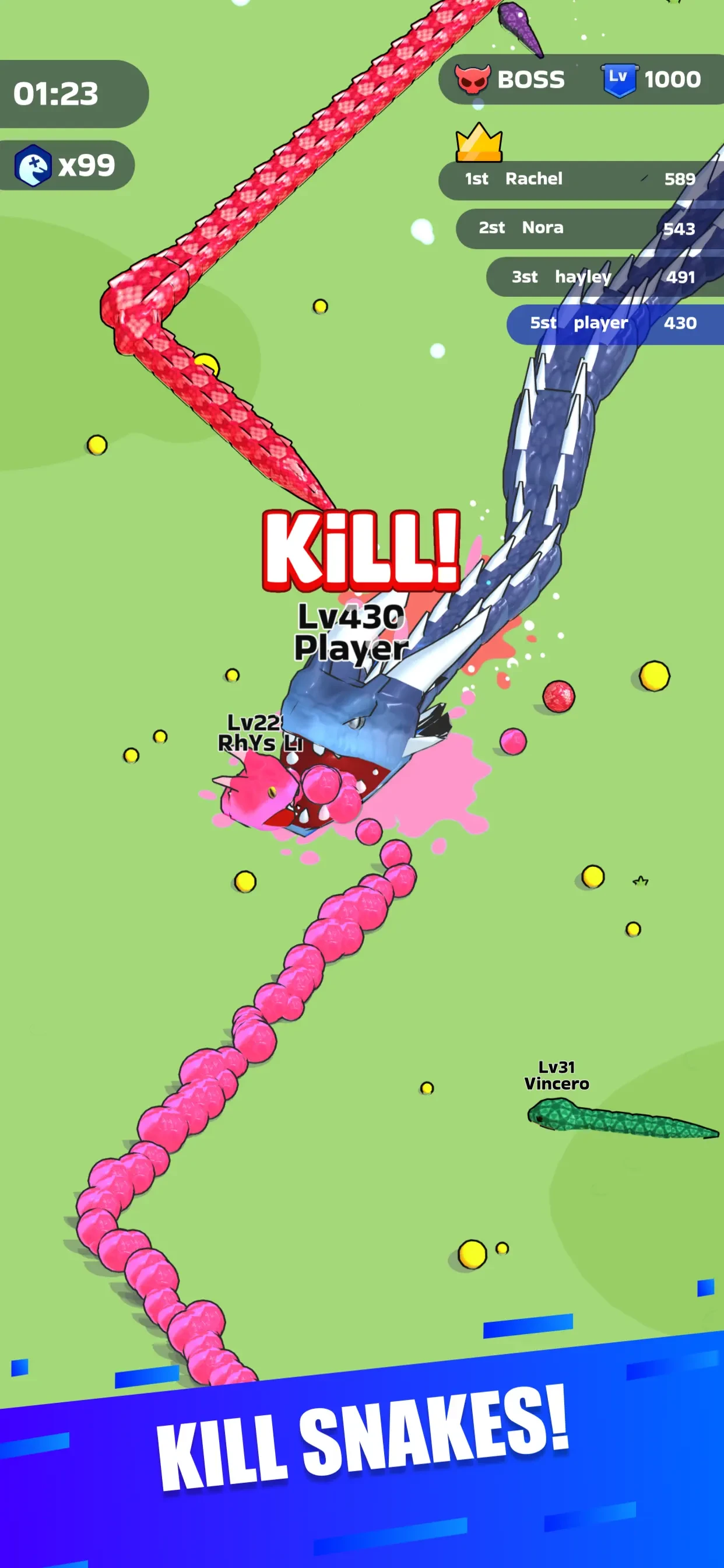 Snake Clash! app store screenshot 3 — Games (iOS)