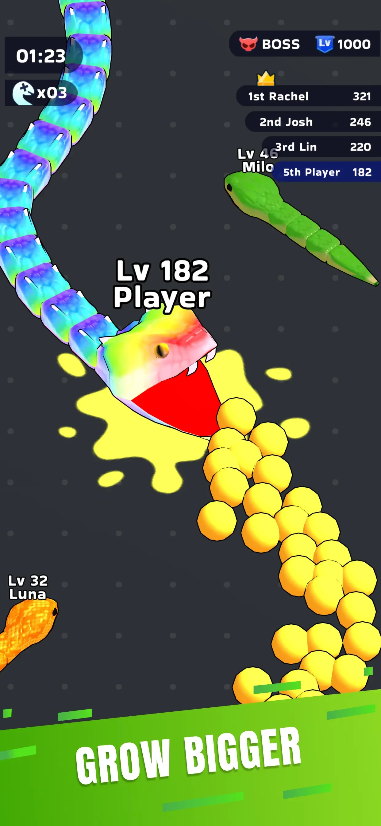 Snake Clash! app store screenshot 2 — Games (iOS)