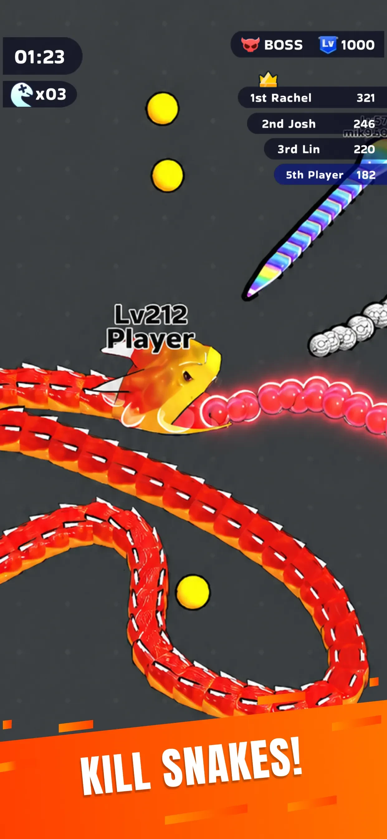 Snake Clash! app store screenshot 3 — Games (iOS)