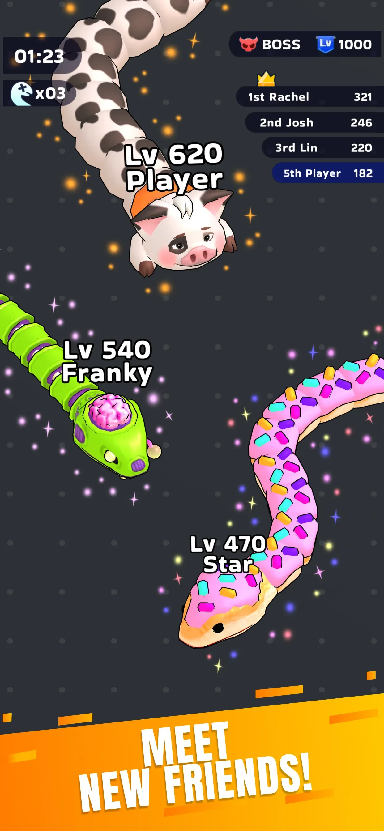 Snake Clash! app store screenshot 5 — Games (iOS)