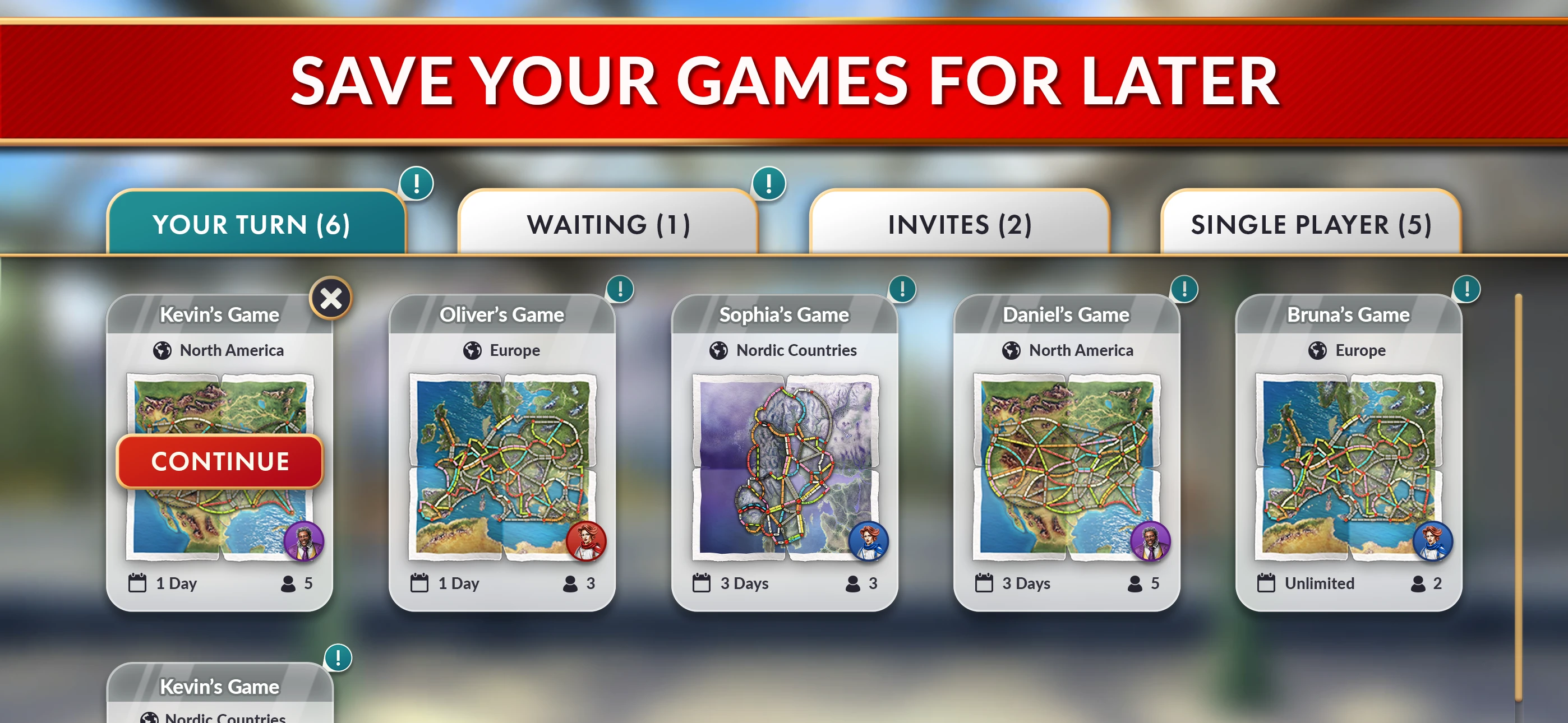 Ticket to Ride® app store screenshot 7 — Games (iOS)