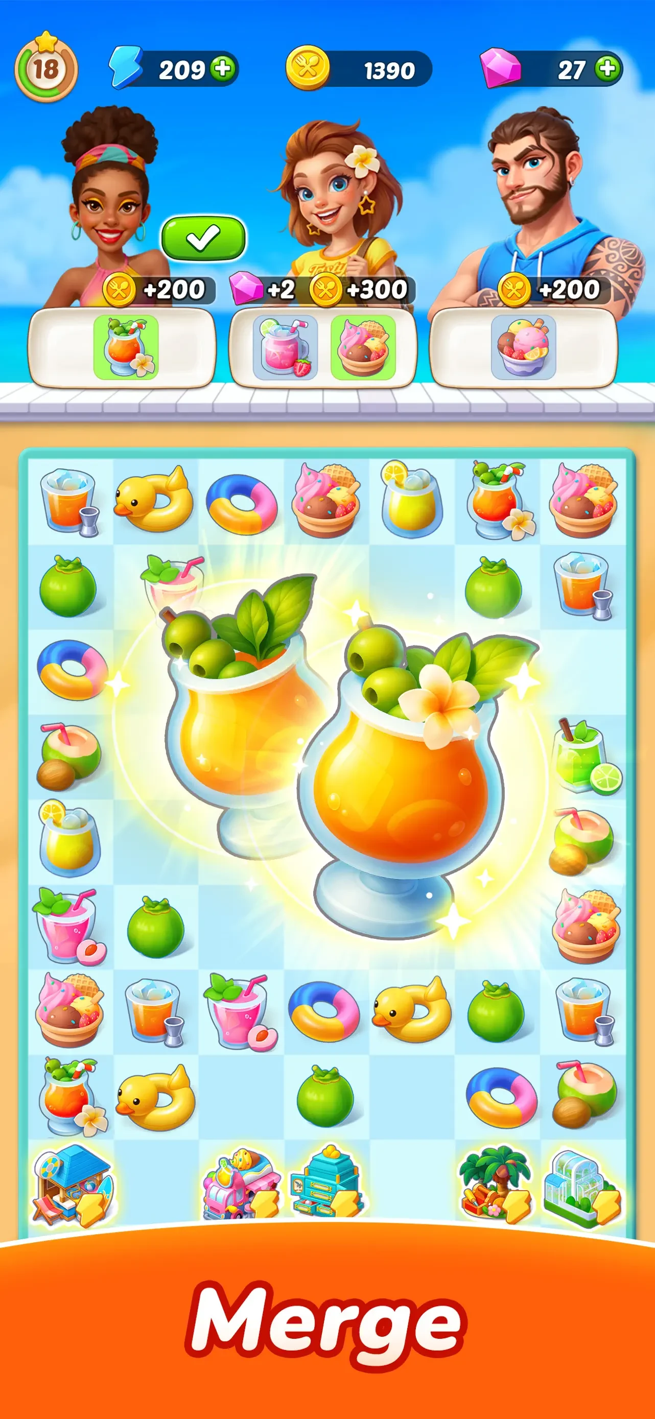 Tasty Travels: Merge Game app store screenshot 2 — Games (iOS)