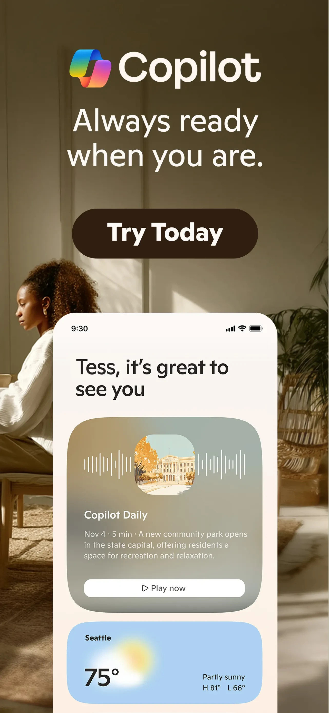 Microsoft Copilot AI Assistant app store screenshot 8 — Productivity (iOS)