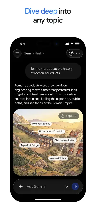 Google Gemini app store screenshot 4 — Productivity (iOS)