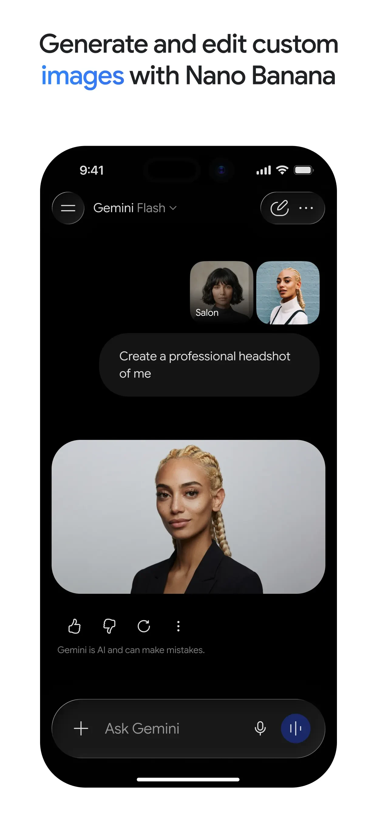 Google Gemini app store screenshot 1 — Productivity (iOS)