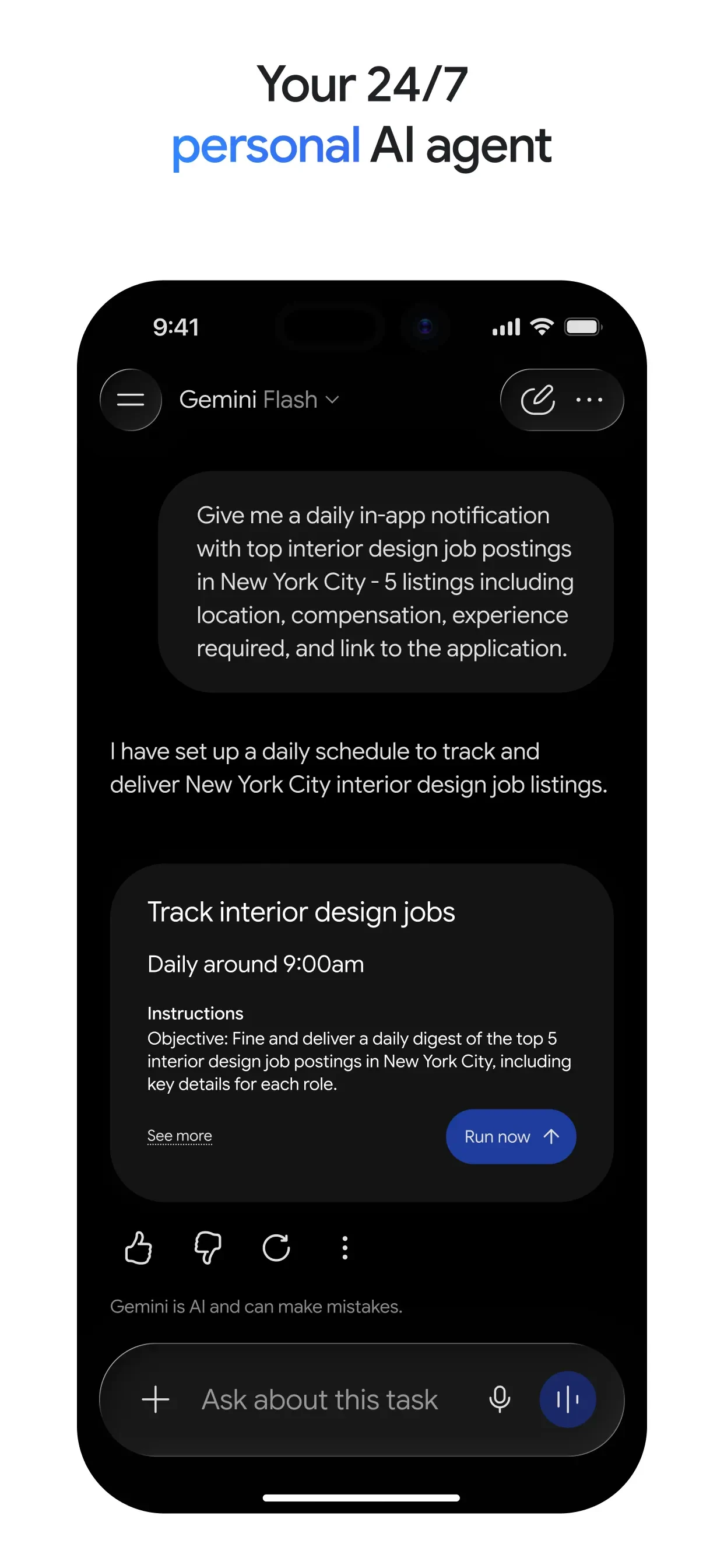 Google Gemini app store screenshot 4 — Productivity (iOS)