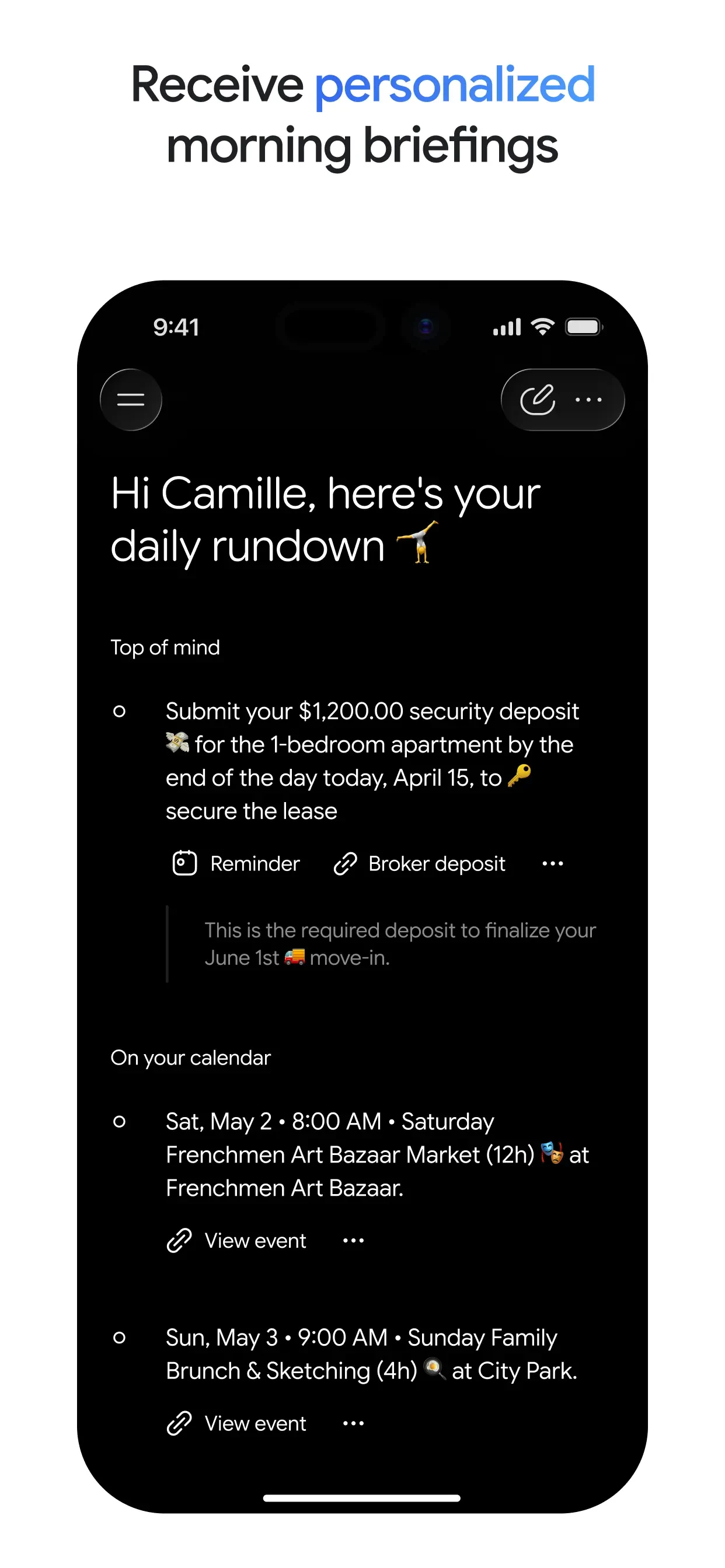 Google Gemini app store screenshot 6 — Productivity (iOS)