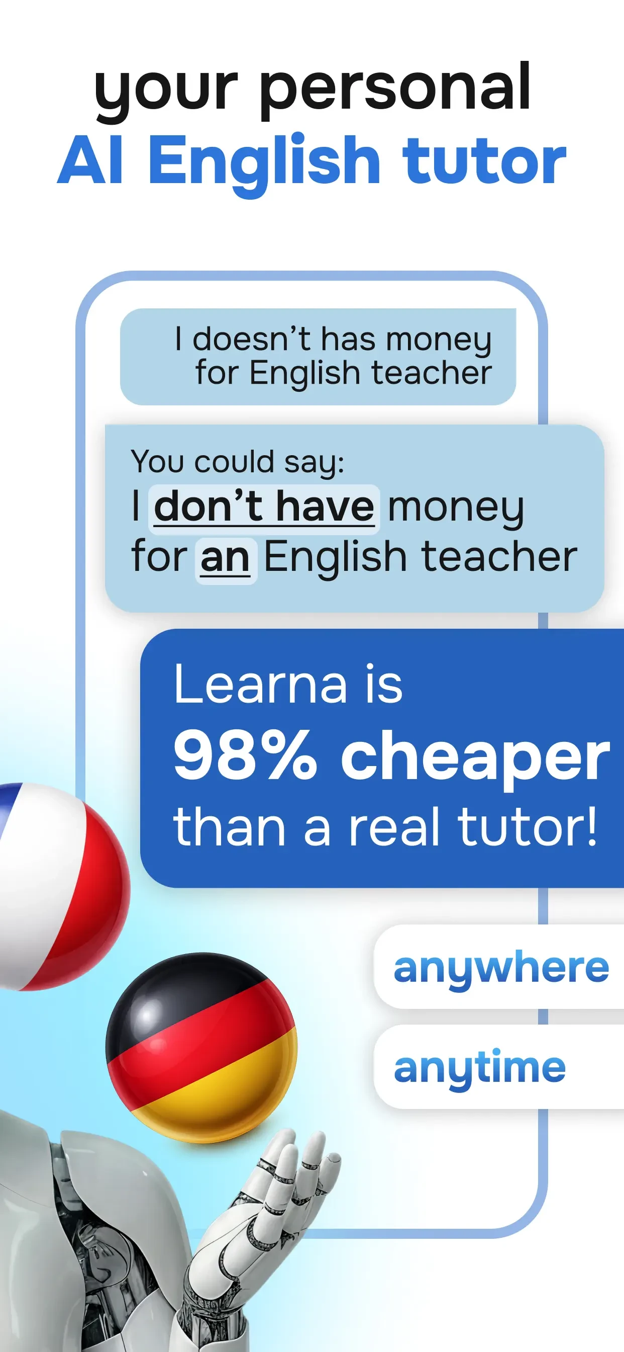 Speak & Learn English: Learna app store screenshot 2 — Education (iOS)