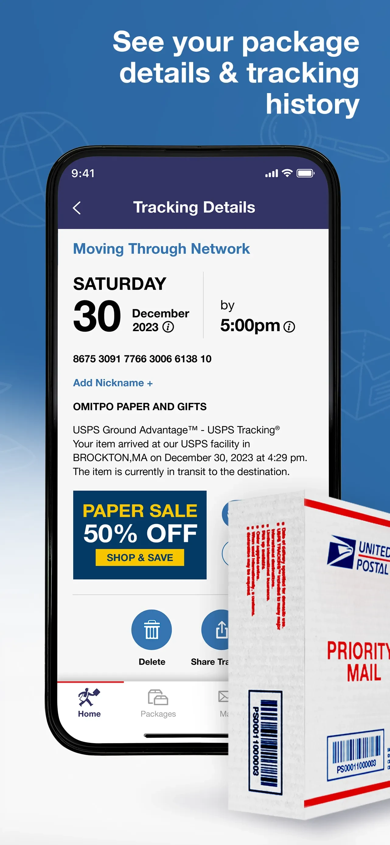 Informed Delivery® Mobile app store screenshot 4 — Unknown (iOS)