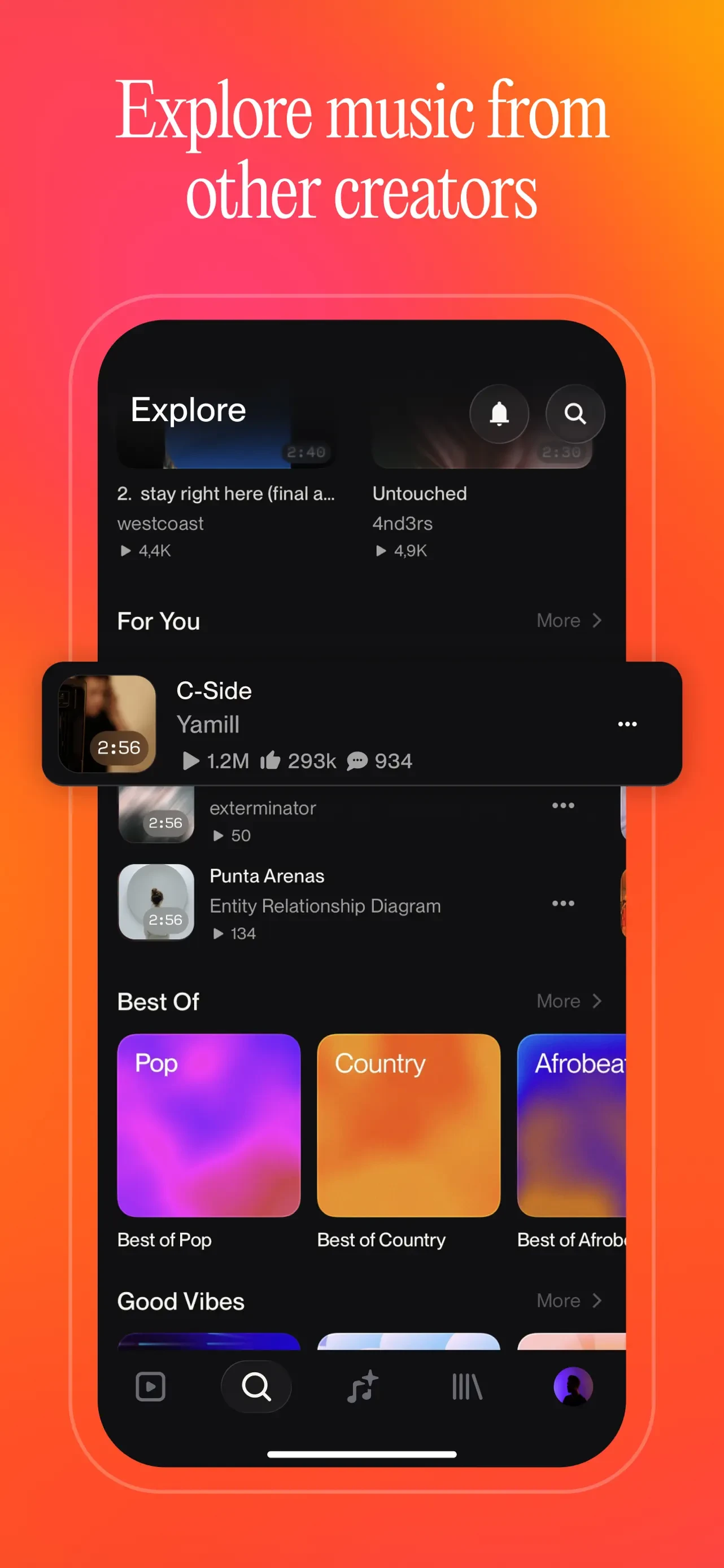 Suno - AI Songs, Music, Lyrics app store screenshot 3 — Music (iOS)