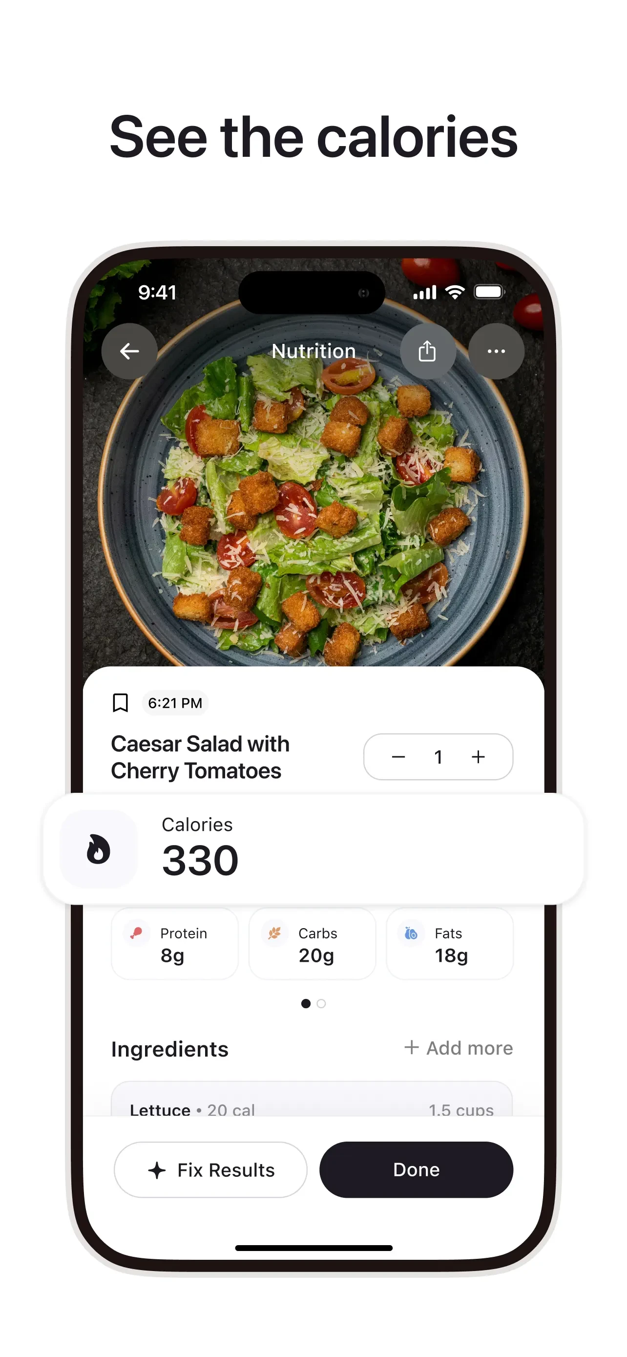 Cal AI - Calorie Tracker app store screenshot 3 — Health & Fitness (iOS)