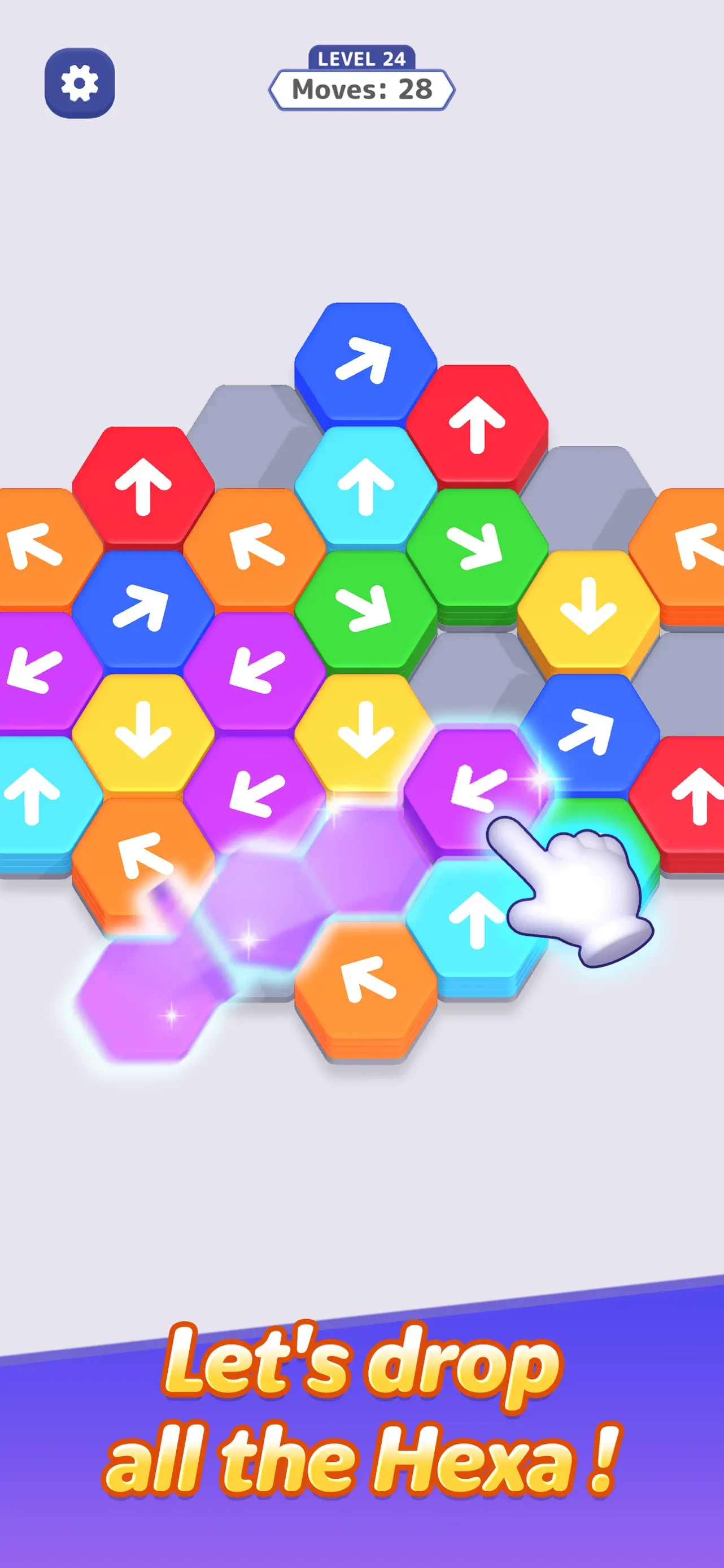 Hexa Away app store screenshot 4 — Games (iOS)