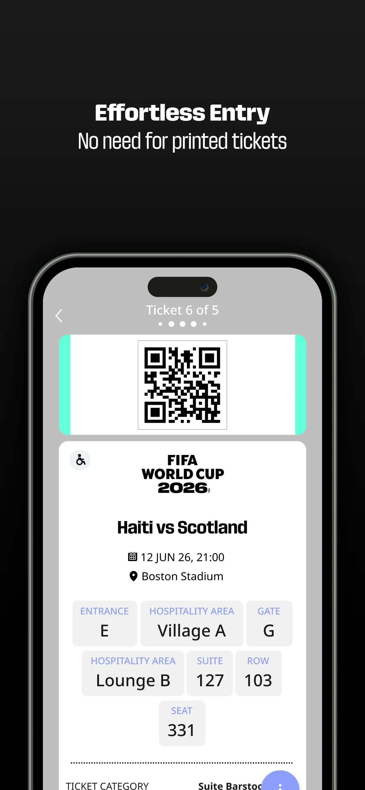 FWC2026 Mobile Tickets app store screenshot 3 — Sports (iOS)