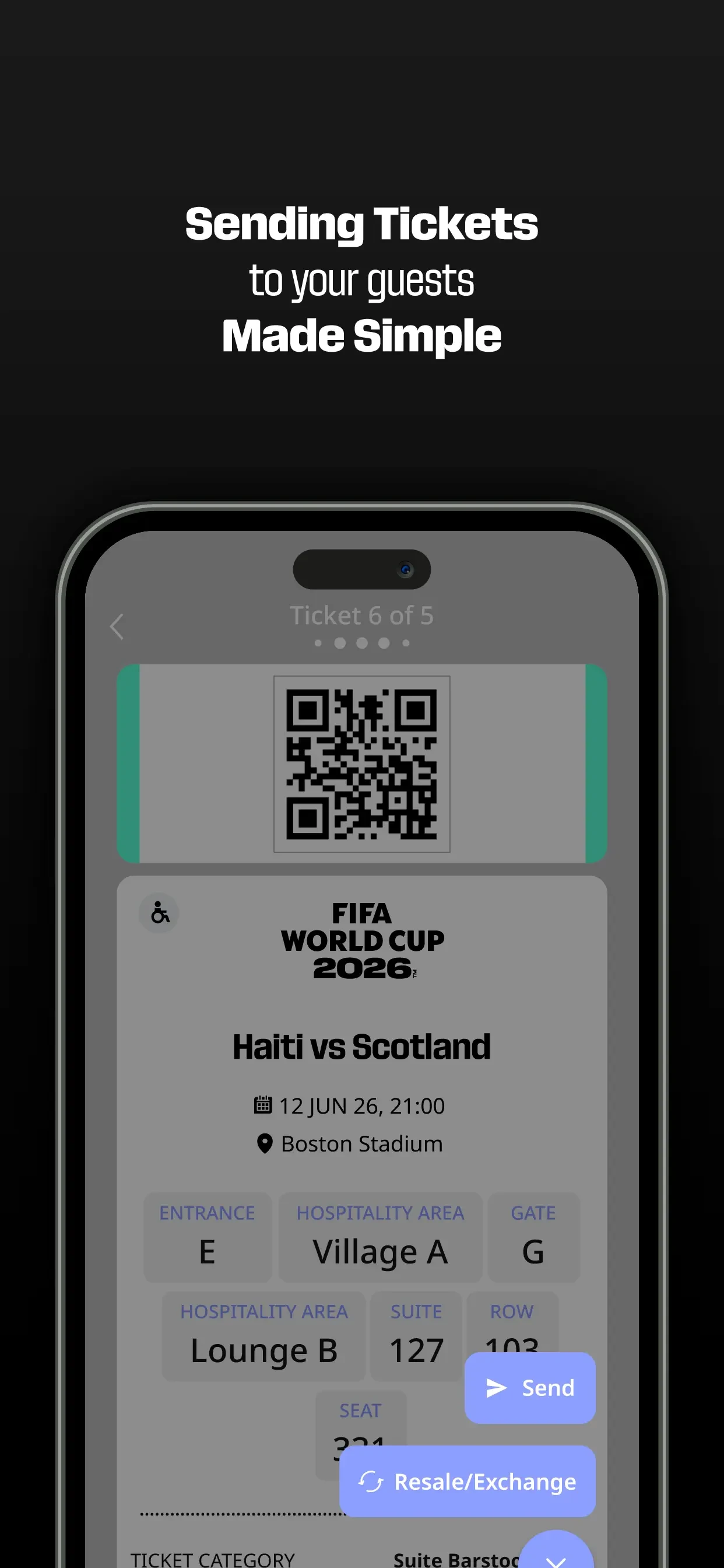 FWC2026 Mobile Tickets app store screenshot 4 — Sports (iOS)
