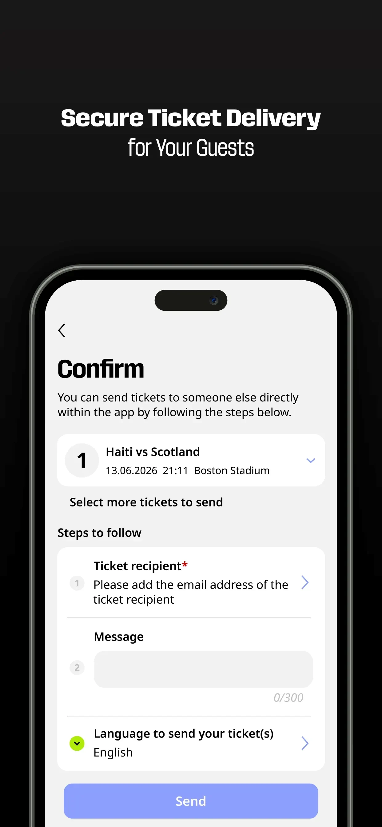 FWC2026 Mobile Tickets app store screenshot 5 — Sports (iOS)