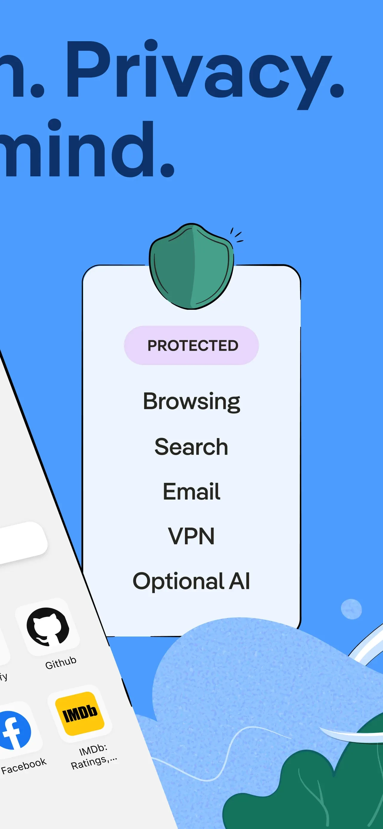 DuckDuckGo, optional Duck.ai app store screenshot 2 — Utilities (iOS)