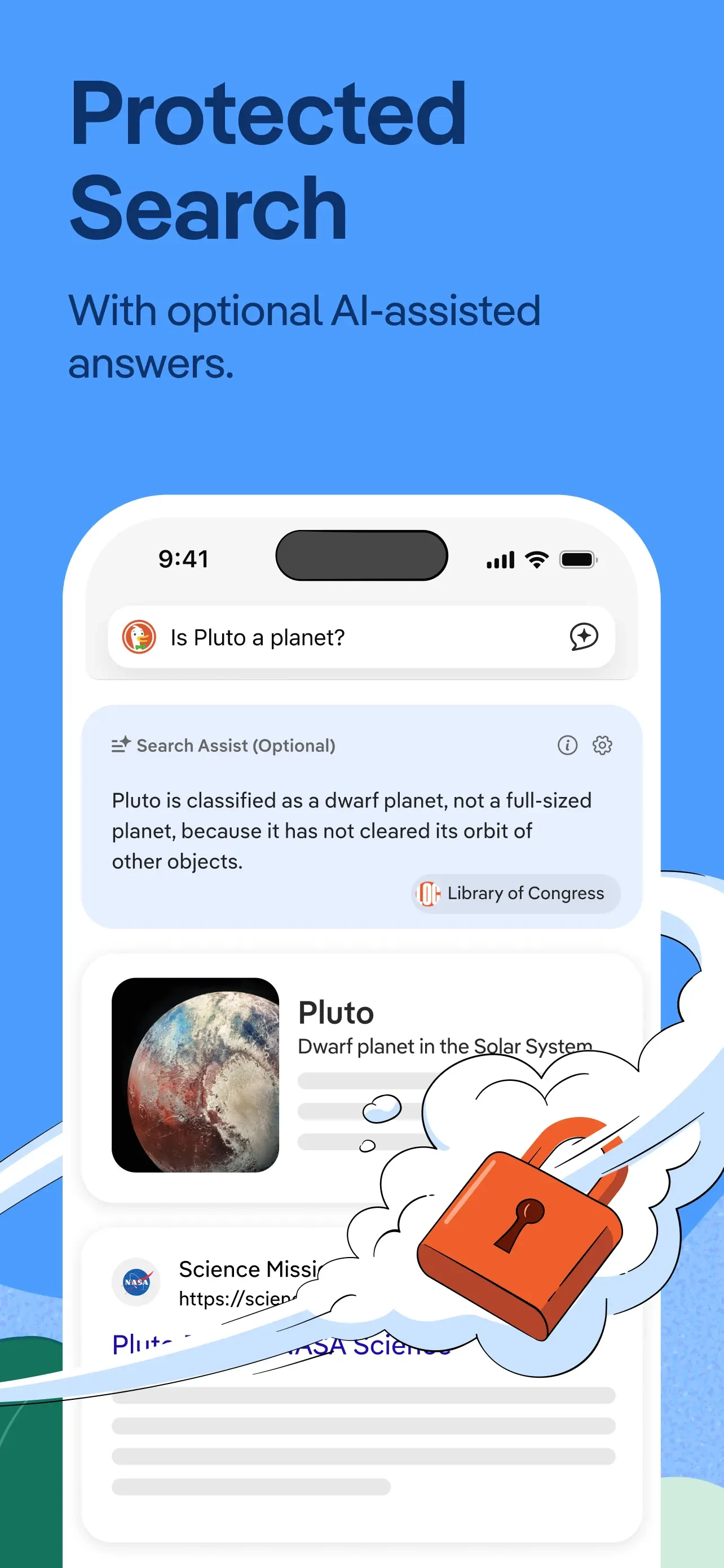 DuckDuckGo, optional Duck.ai app store screenshot 3 — Utilities (iOS)