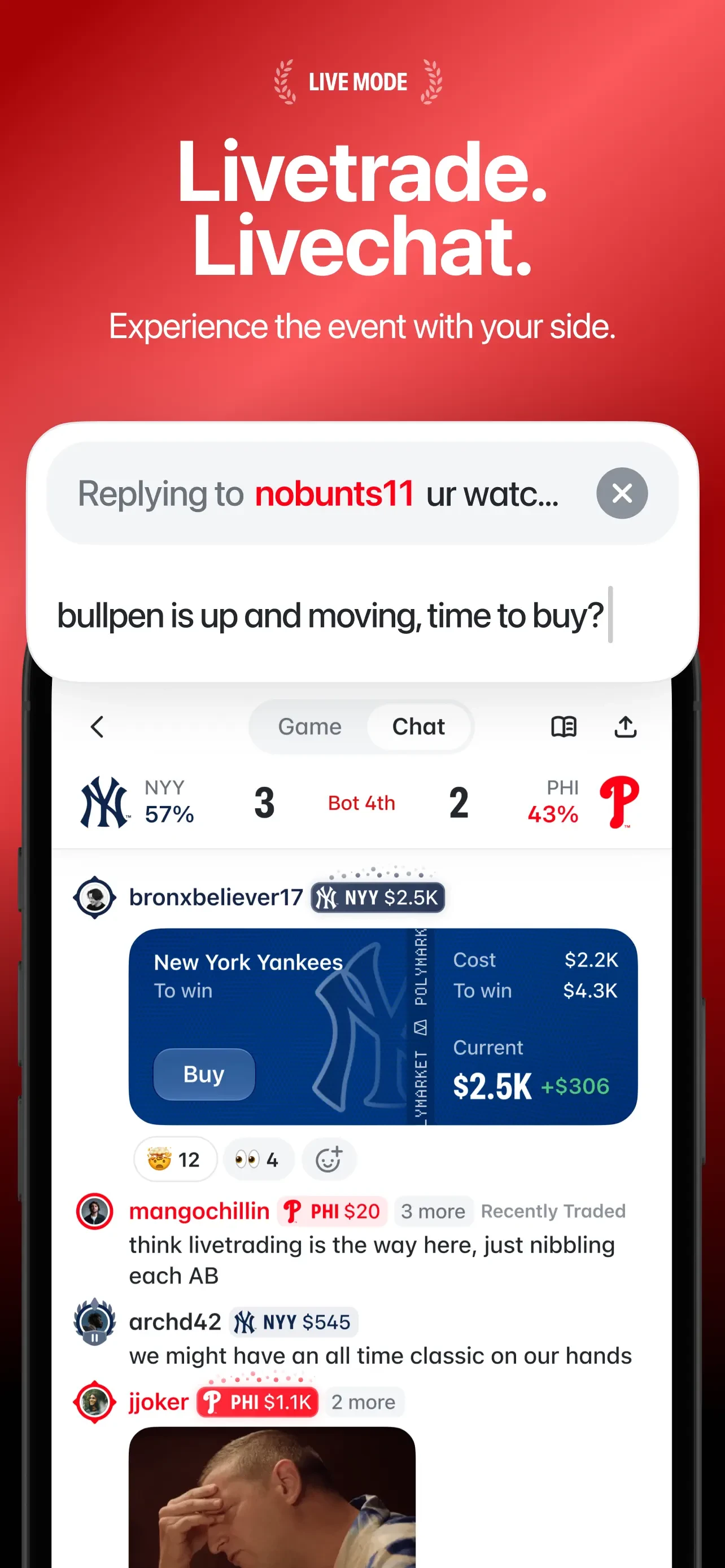 Polymarket app store screenshot 3 — Finance (iOS)