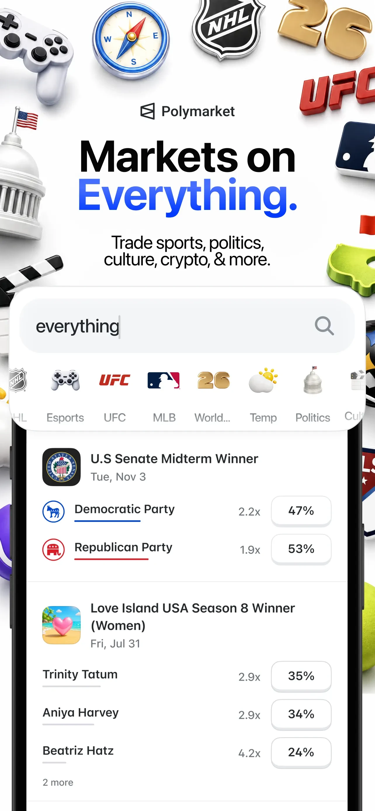 Polymarket app store screenshot 4 — Finance (iOS)