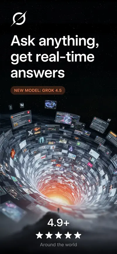 Grok AI app store screenshot 1 — Productivity (iOS)