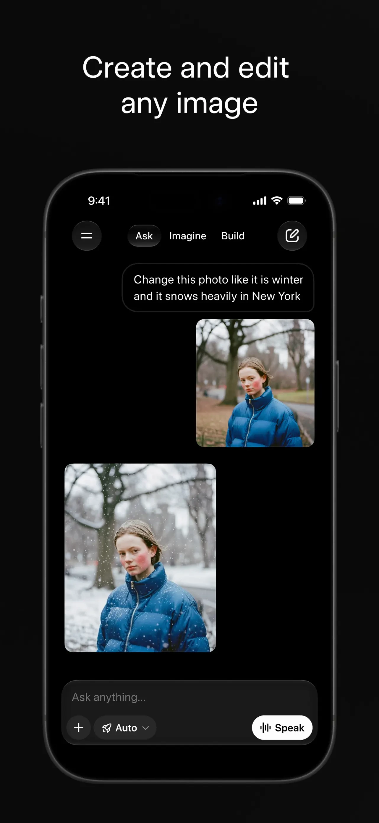 Grok AI app store screenshot 1 — Productivity (iOS)