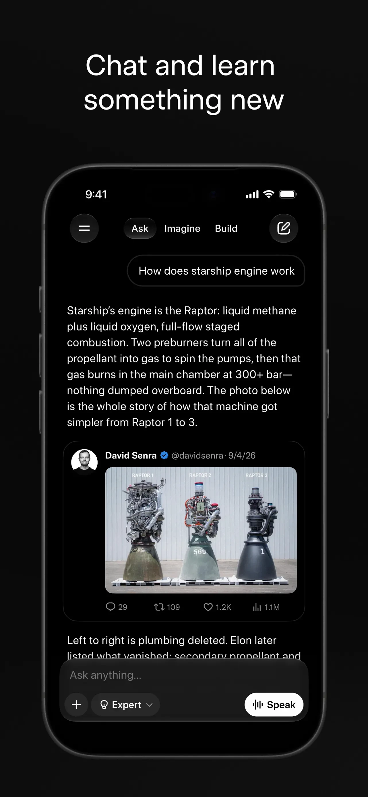 Grok AI app store screenshot 2 — Productivity (iOS)