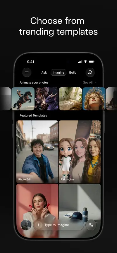 Grok AI app store screenshot 3 — Productivity (iOS)