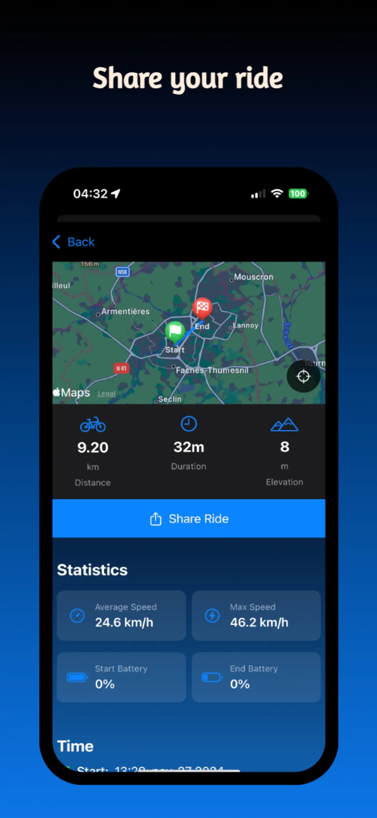 Bikee app store screenshot 8 — Sports (iOS)