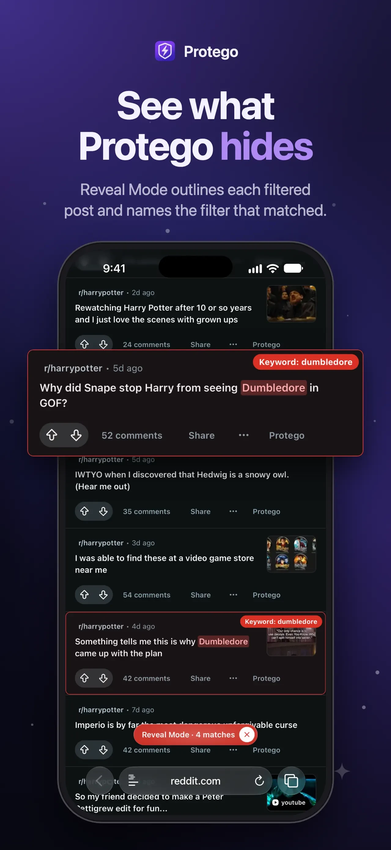 Protego for Reddit app store screenshot 1 — Unknown (iOS)