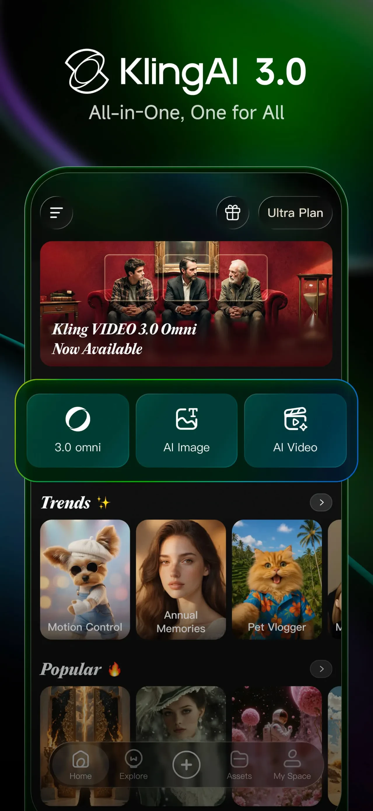 Kling AI: AI Image&Video Maker app store screenshot 1 — Graphics & Design (iOS)