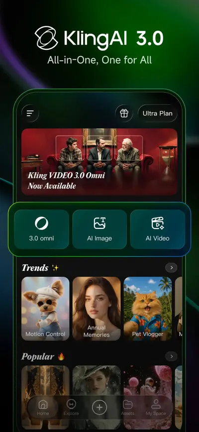 Kling AI: AI Image&Video Maker app store screenshot 1 — Graphics & Design (iOS)