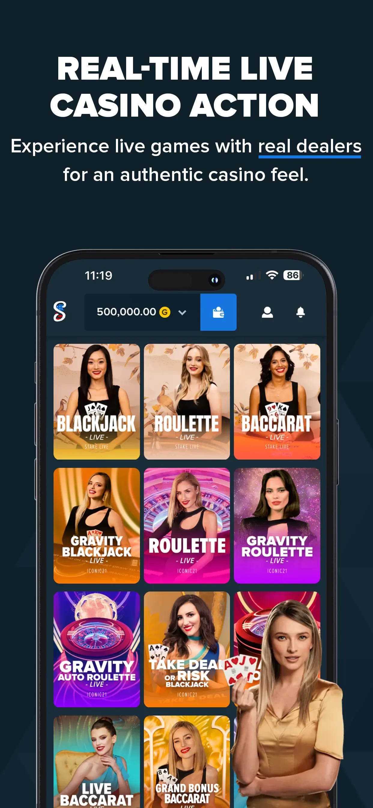 Stake US - Casino & Slots app store screenshot 3 — Games (iOS)