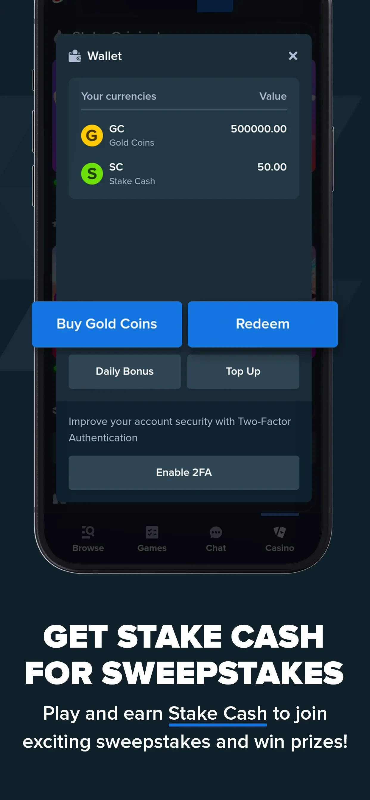 Stake US - Casino & Slots app store screenshot 6 — Games (iOS)