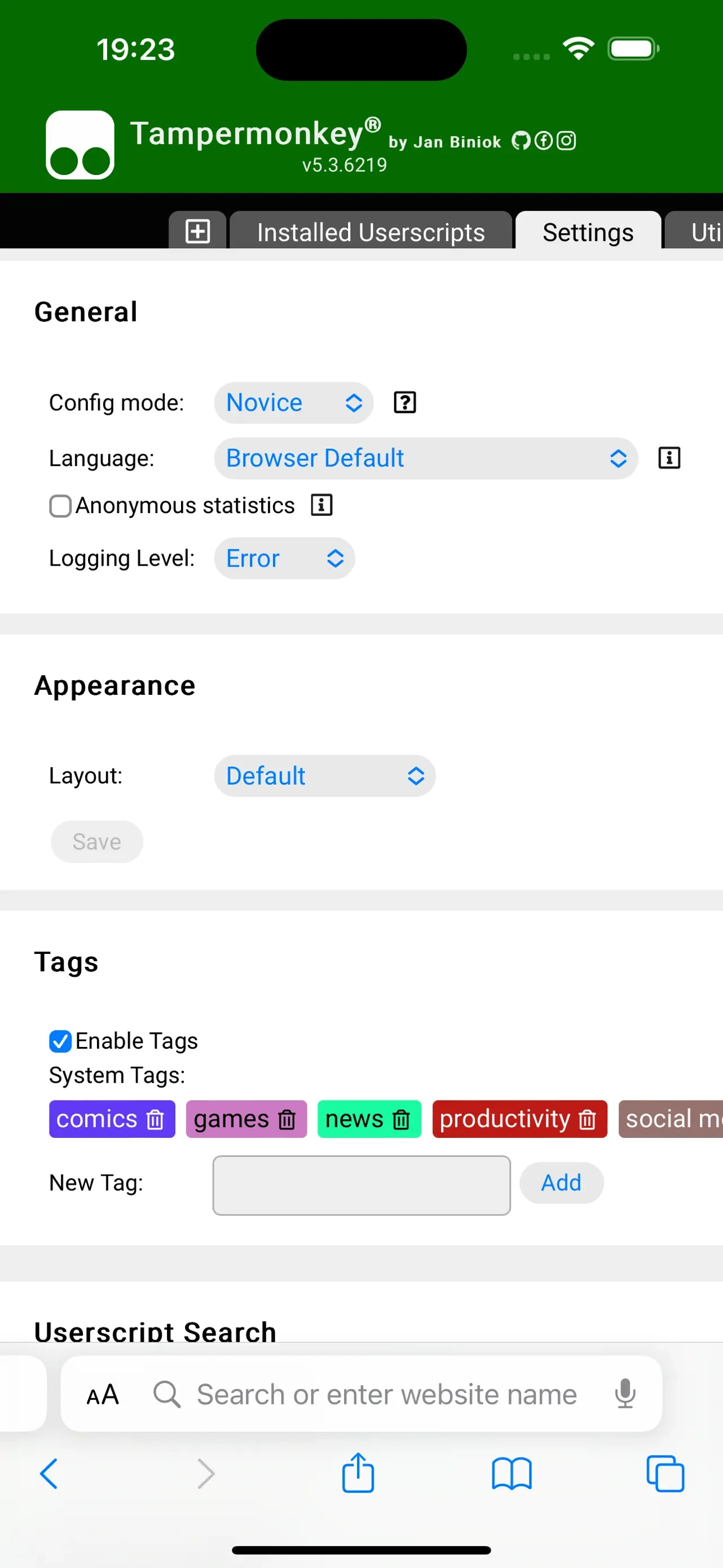 Tampermonkey app store screenshot 3 — Productivity (iOS)