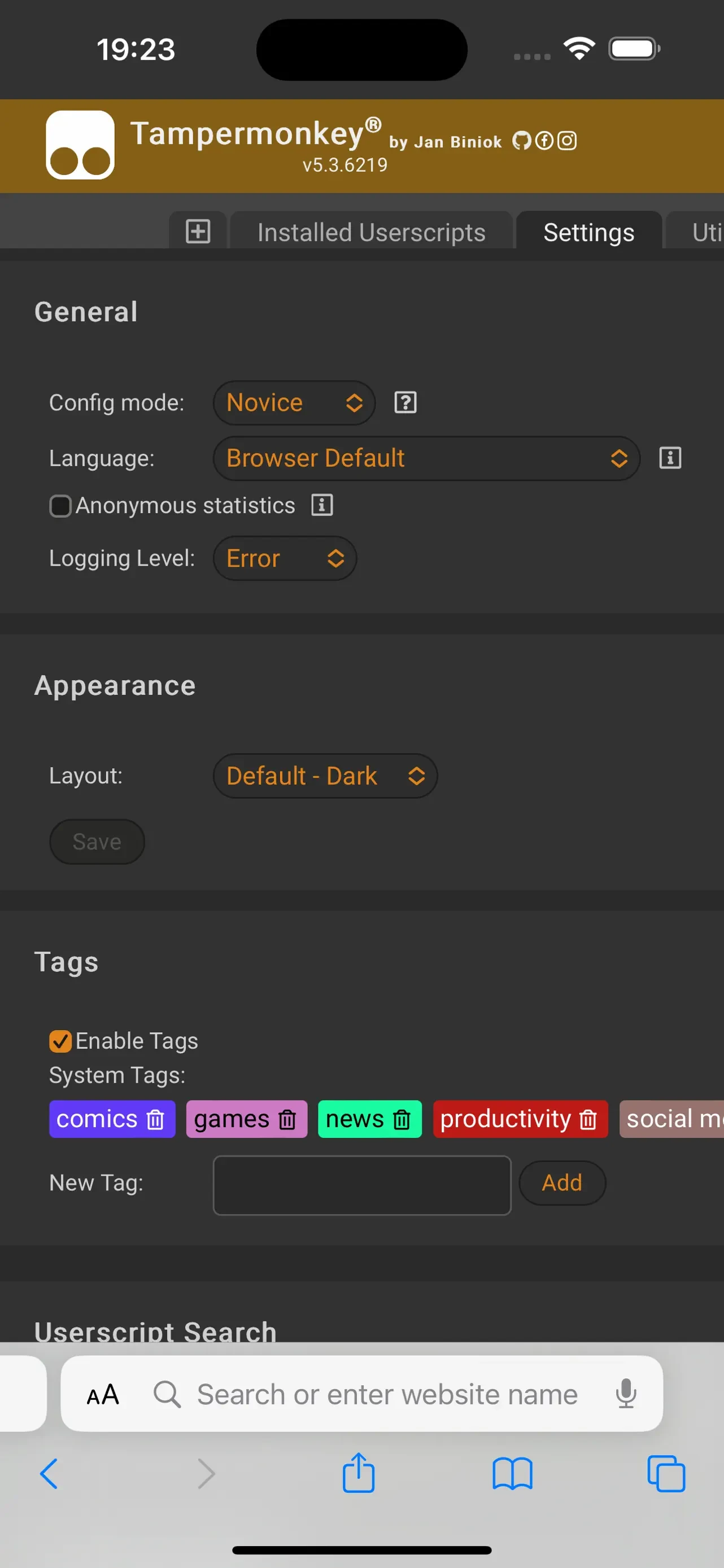 Tampermonkey app store screenshot 4 — Productivity (iOS)
