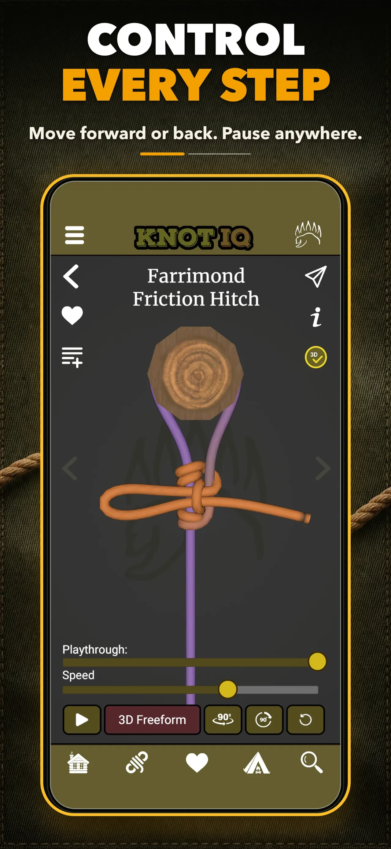 Knot IQ: 3D Knot Tying app store screenshot 2 — Reference (iOS)