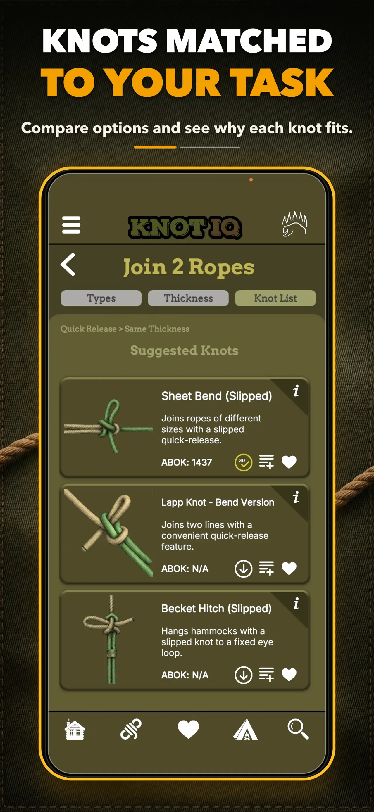 Knot IQ: 3D Knot Tying app store screenshot 4 — Reference (iOS)
