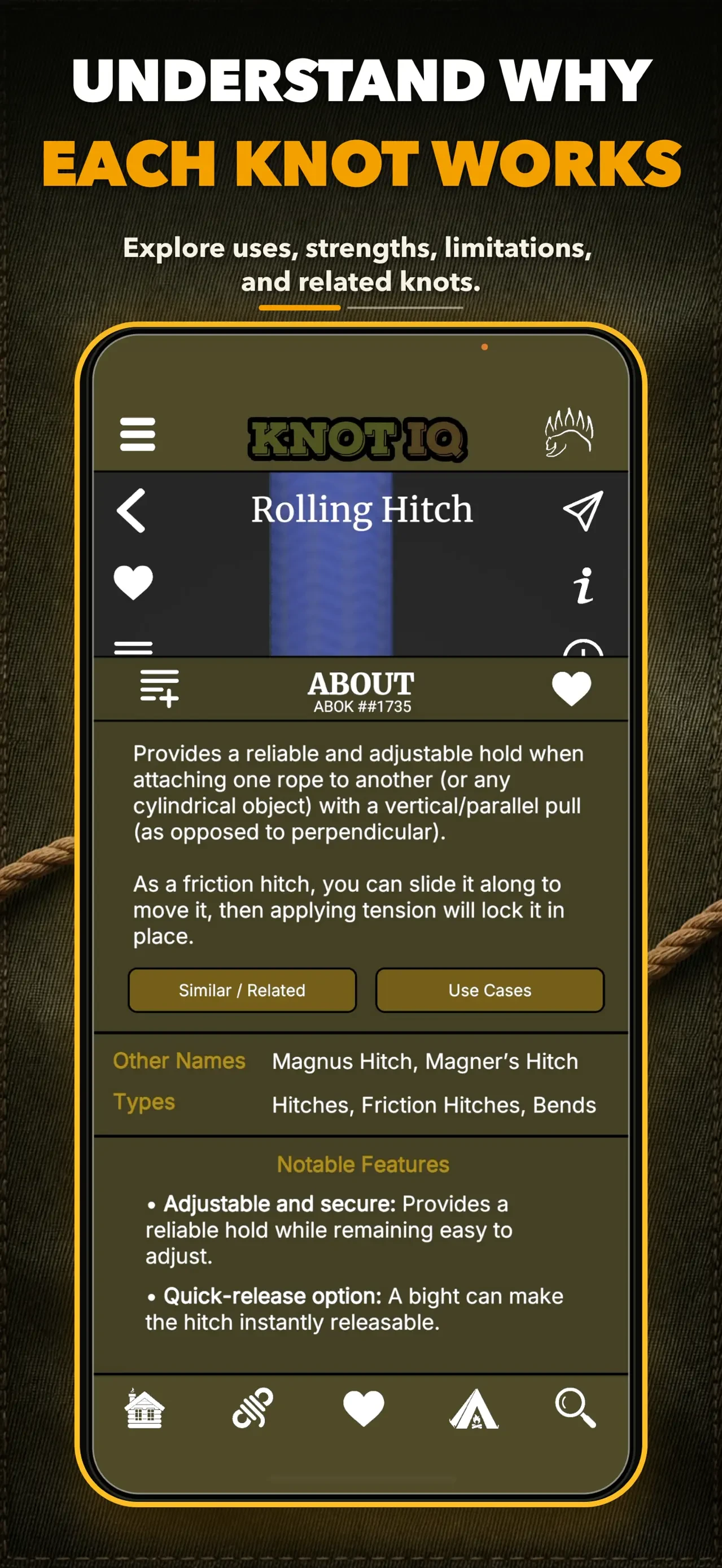 Knot IQ: 3D Knot Tying app store screenshot 7 — Reference (iOS)