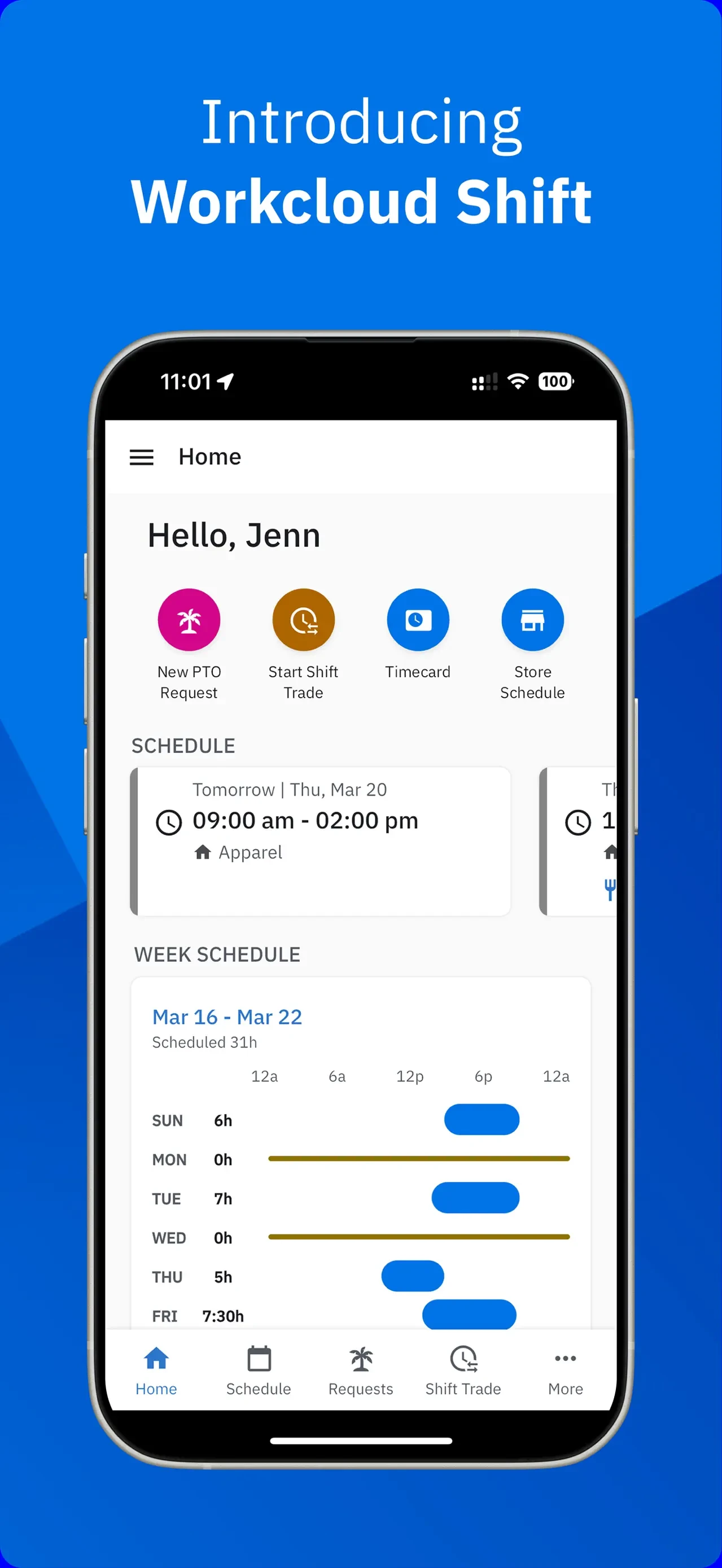 Workcloud Shift app store screenshot 1 — Unknown (iOS)