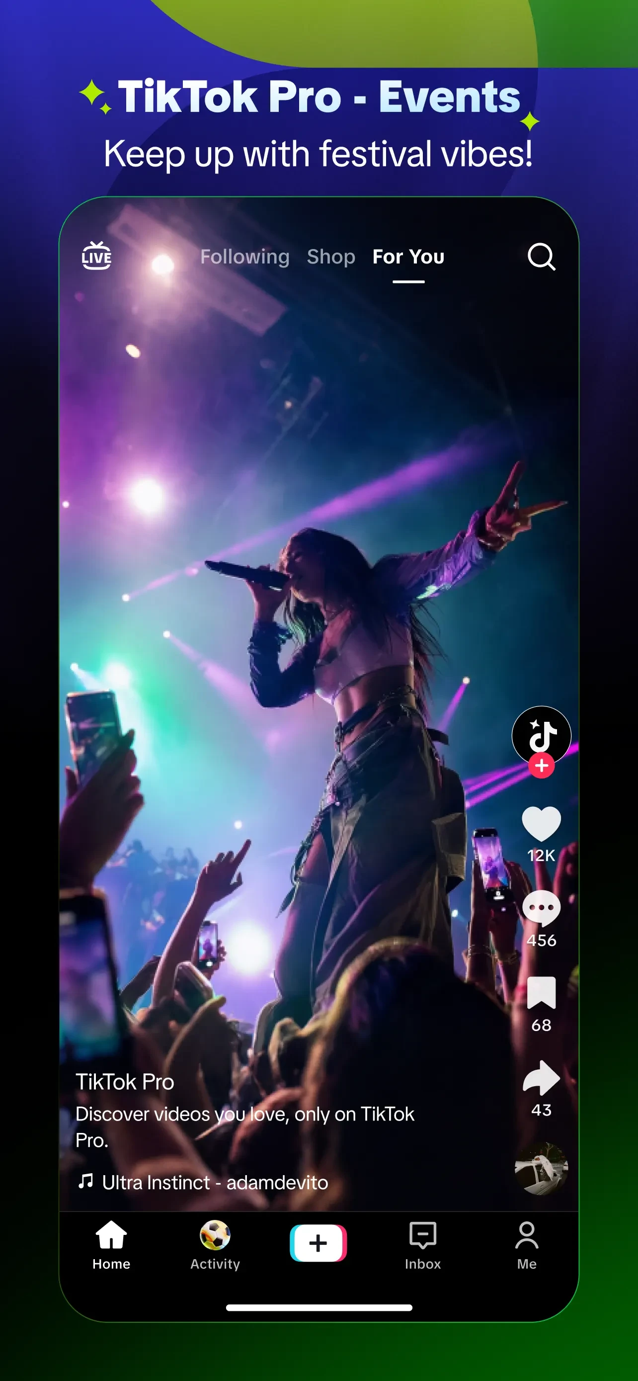 TikTok Pro - Events app store screenshot 1 — Unknown (iOS)