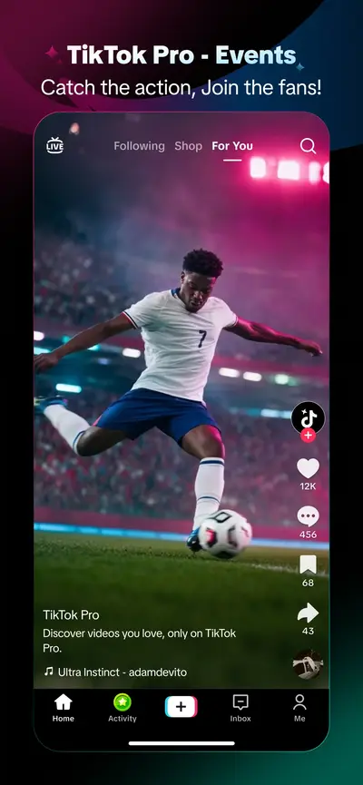TikTok Pro - Events app store screenshot 1 — Unknown (iOS)