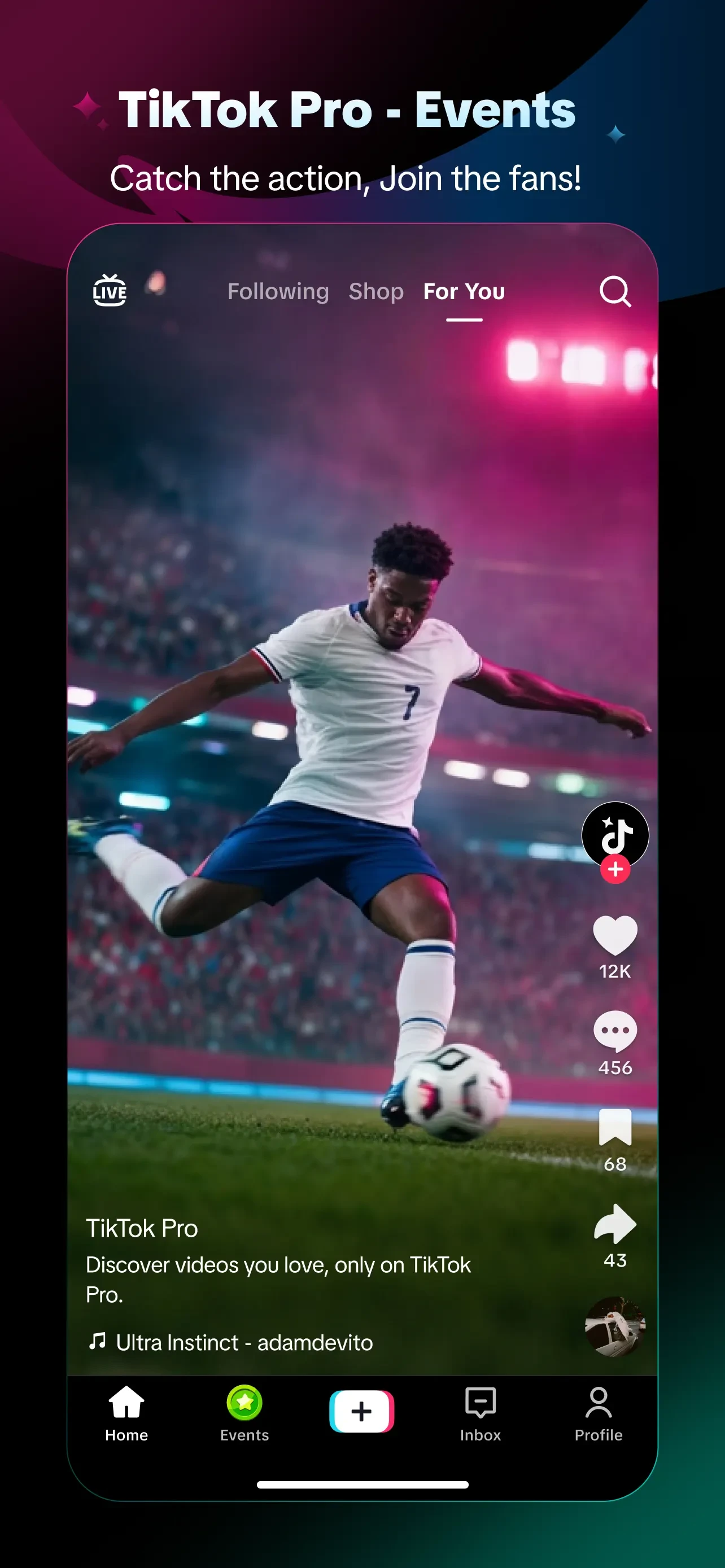 TikTok Pro - Events app store screenshot 1 — Unknown (iOS)