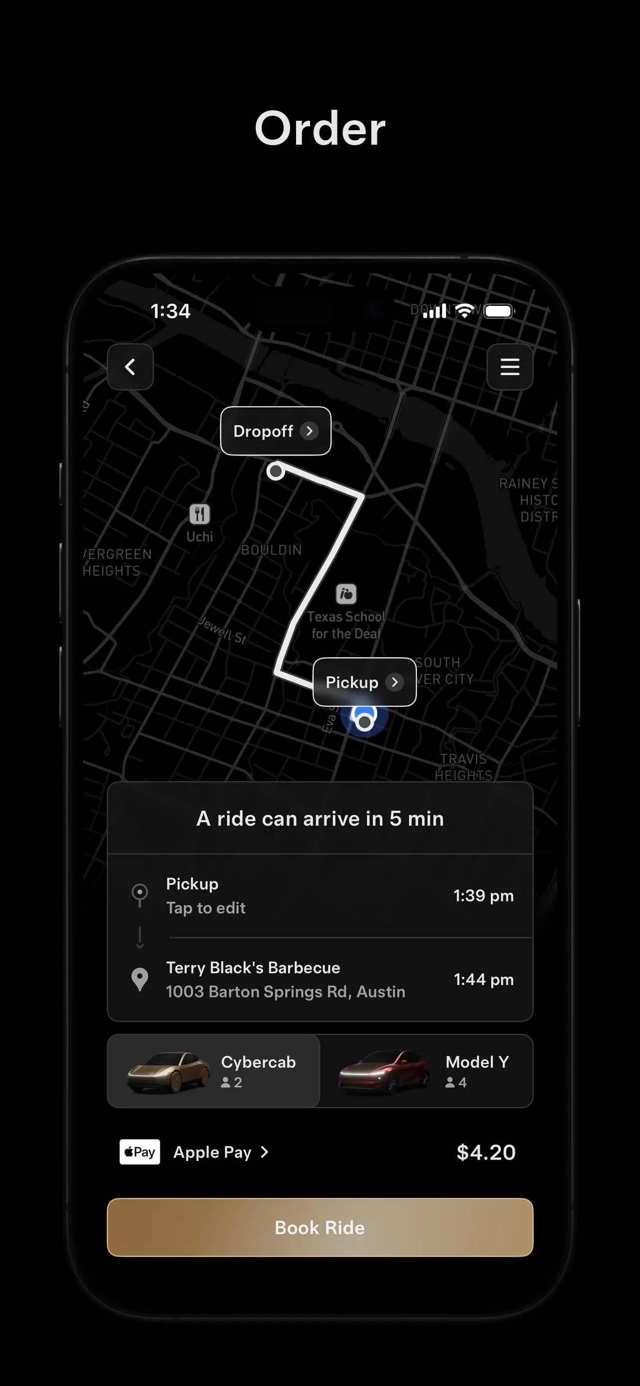 Tesla Robotaxi app store screenshot 2 — Unknown (iOS)