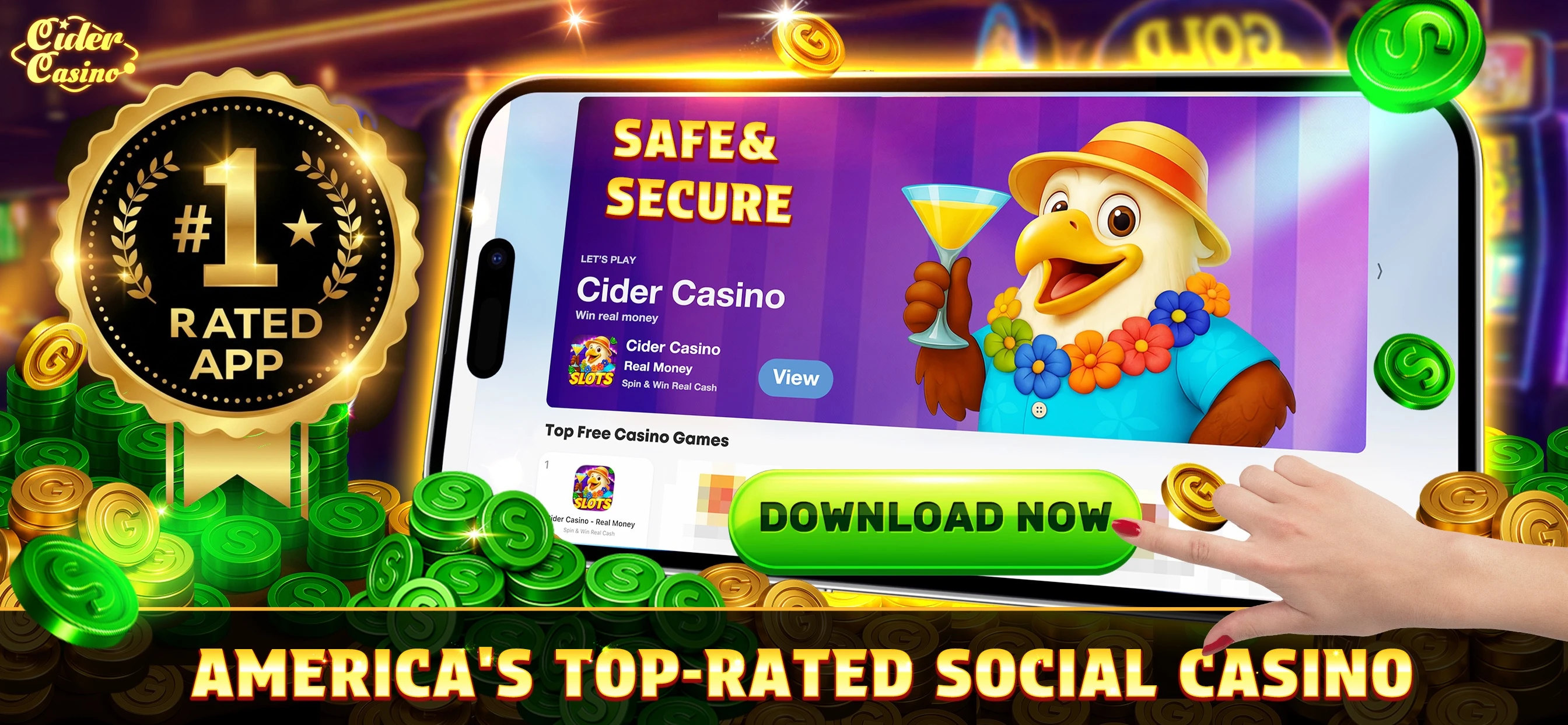 Cider Casino - Real Money app store screenshot 1 — Games (iOS)