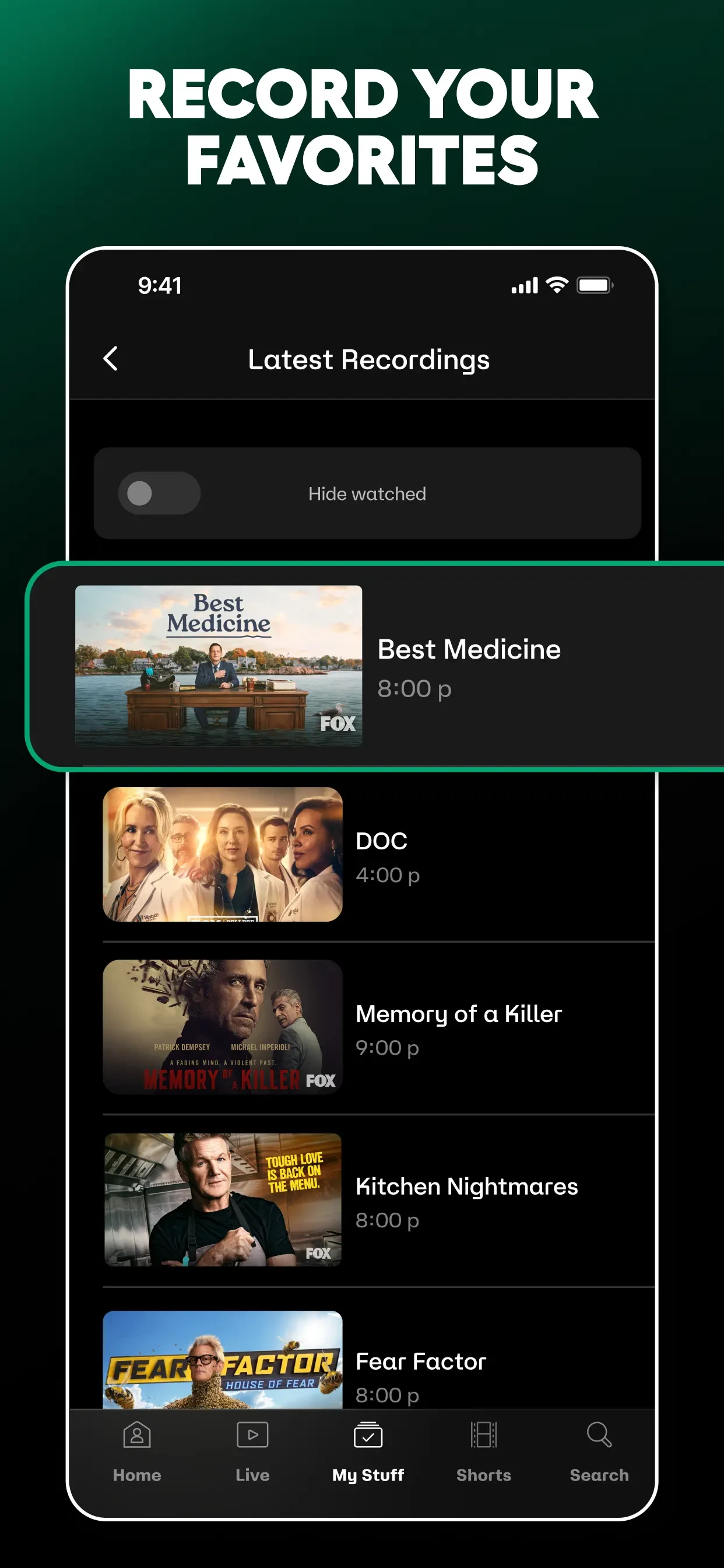 FOX One: Live News, Sports, TV app store screenshot 3 — Unknown (iOS)