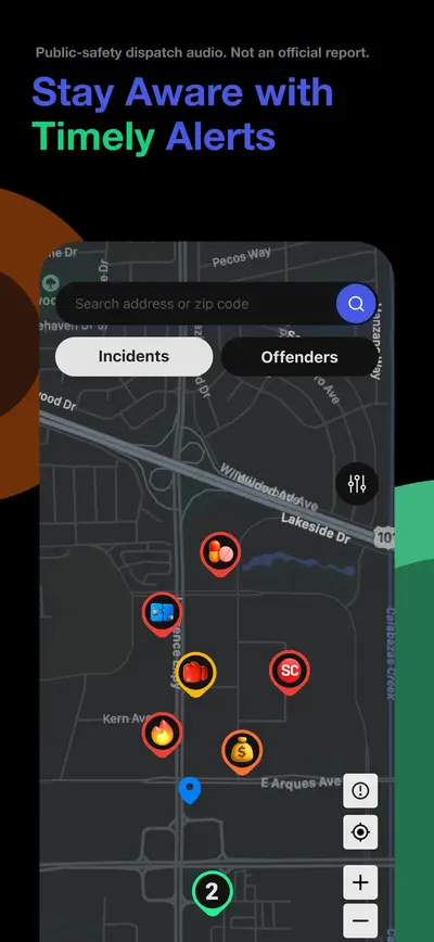 CrimeRadar Dispatch Audio app store screenshot 1 — News (iOS)