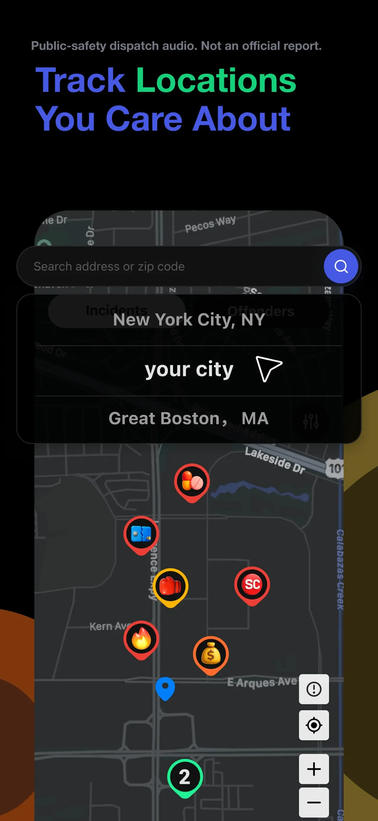 CrimeRadar Dispatch Audio app store screenshot 3 — News (iOS)