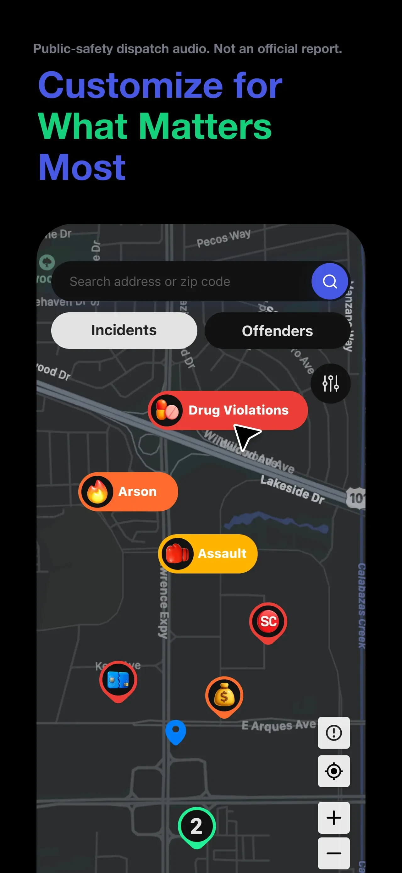 CrimeRadar Dispatch Audio app store screenshot 4 — News (iOS)